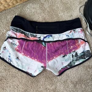 lululemon athletica Purple and Black Athletic Shorts